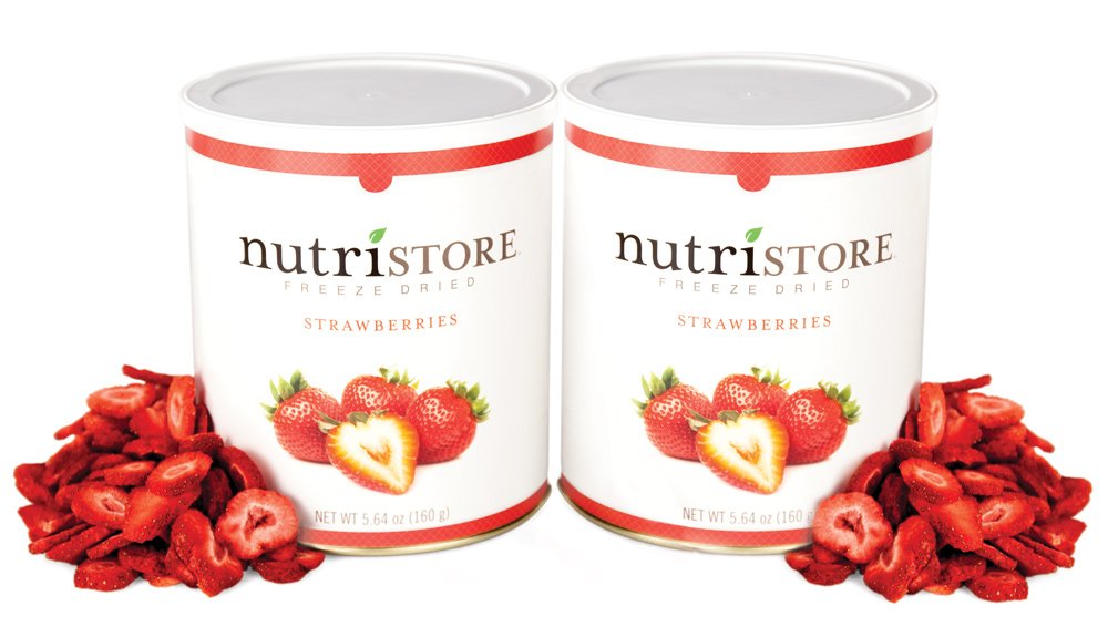 Freeze Dried Sliced Strawberries by Nutristore Pack of 2 Healthy