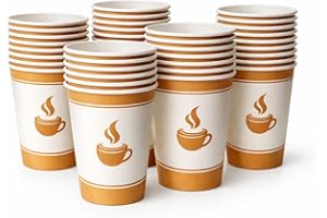 GreenWipe (10 oz 1000 Count) Hot Paper Cups – Insulated Disposable Coffee Cups for Hot Drinks, Ideal for Cafes, Events, Break