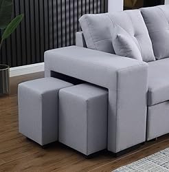 TUTB 93'' L-Shape Convertible Sleeper Sectional