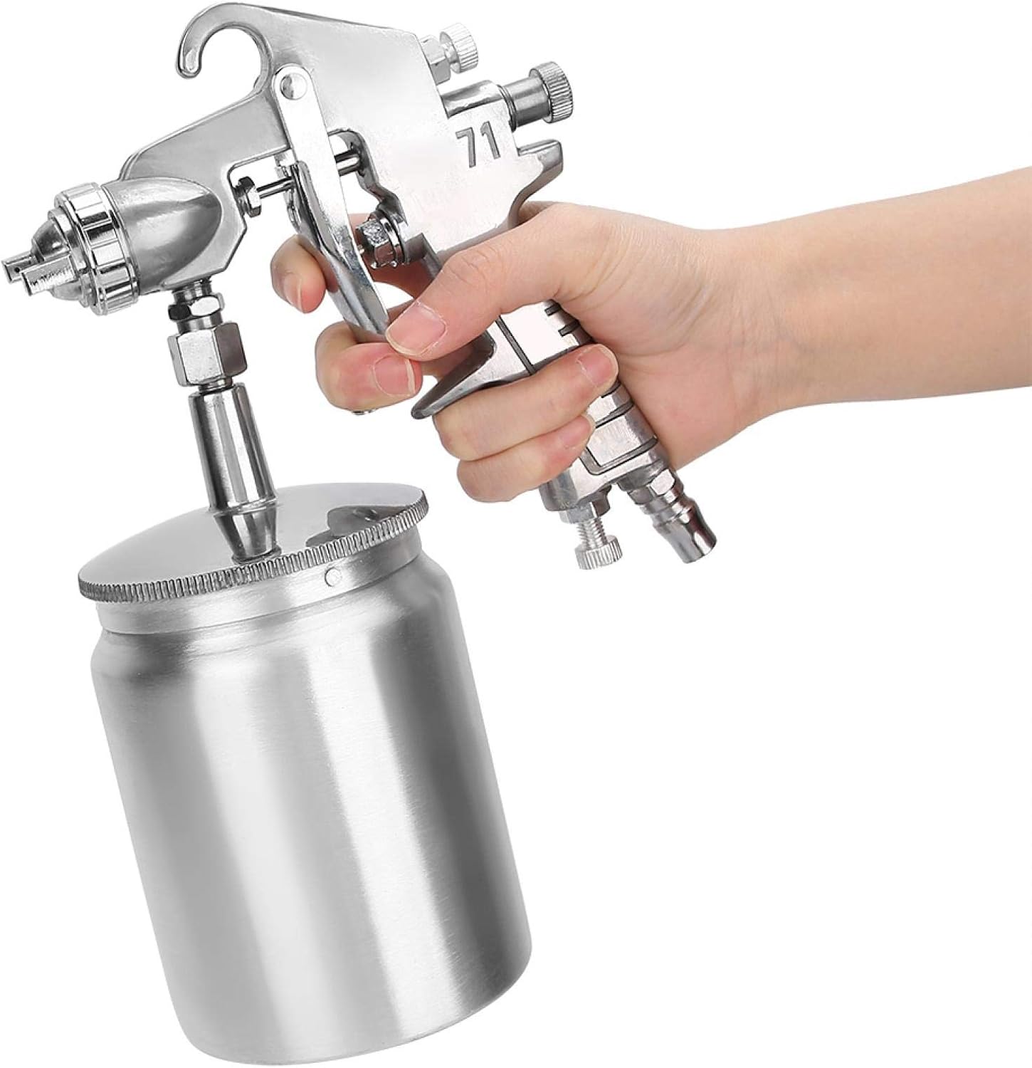 Glaze Paint Spray Gun Stainless Steel Ceramic Art Painting Sprayer with 1.5mm Diameter Nozzle,Paint Spray Gun for Ceramic Glaze Spraying Mold Coloring - Image 5