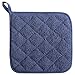 DII Basic Terry Collection Quilted 100% Cotton, Potholder, French Blue, 3 Piece