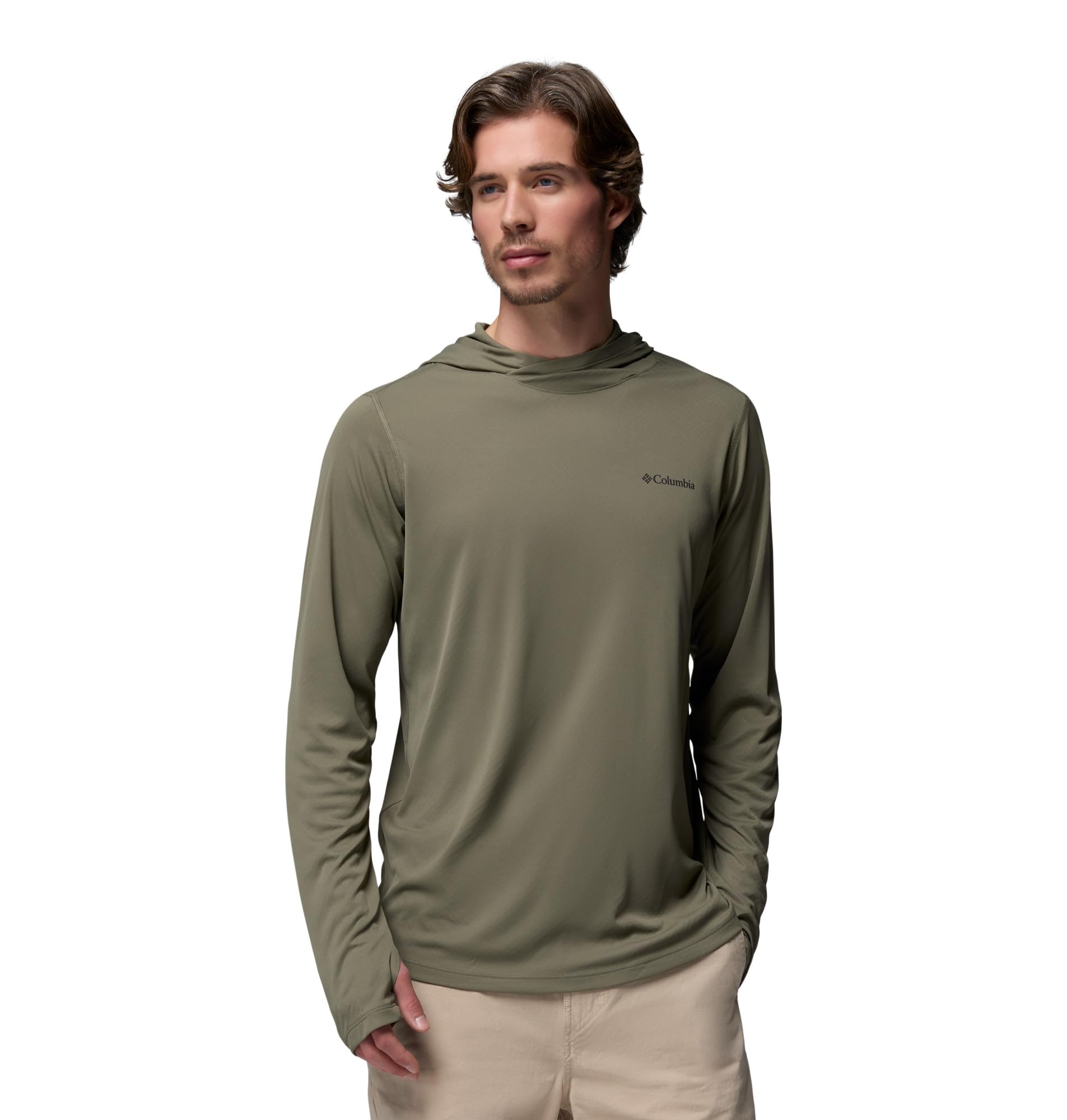 Columbia Men’s Zero Rules Lite Hoodie, Stone Green, 6X