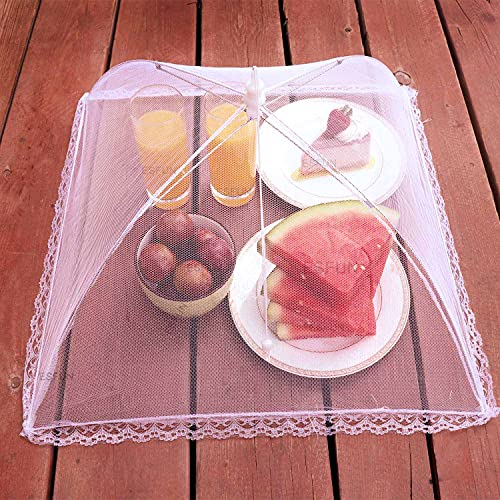 (6 Pack) ESFUN Food Net Covers for Outside, 17"x 17" Large Outdoor Food