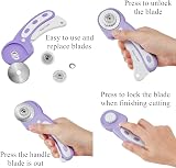 Headley Tools 45mm Rotary Cutter Set with 5 Blades, A3 Cutting Mat & Ruler view 2
