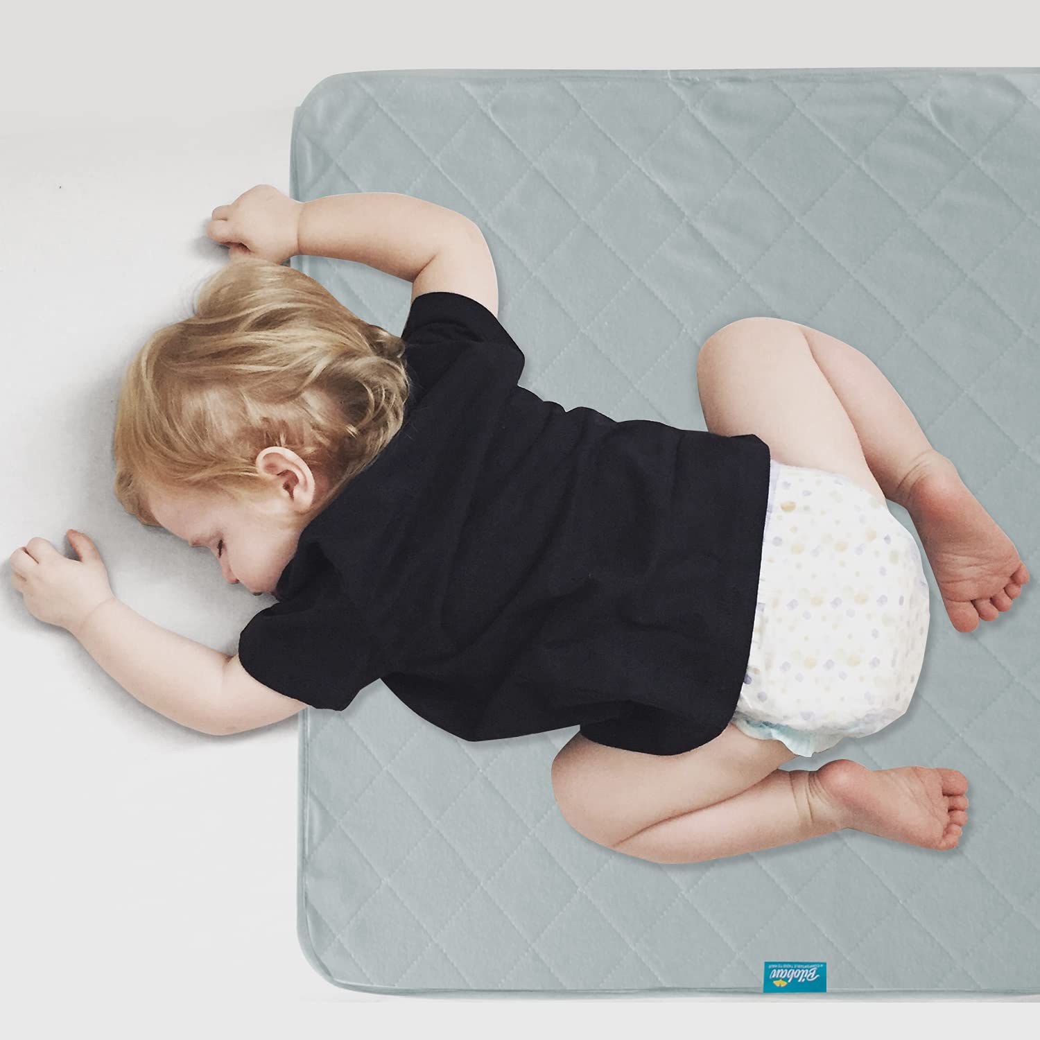 Photo 1 of Waterproof Crib Mattress Protector 27" x 38", Non-Slip & Sturdy Mattress Pad Mat, 4 Layers Incontinence Bed Pad for Children Adults, Pets Training Pee Pad, Grey