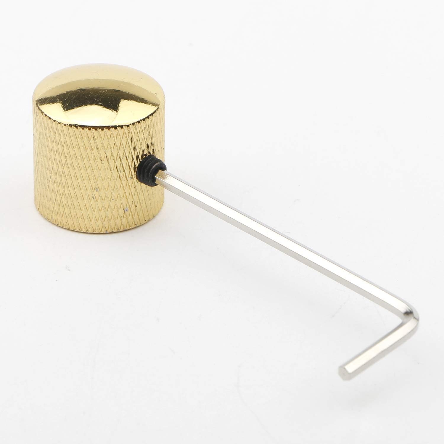Unxuey 3 PCS Gold Metal Dome Volume Tone Control Knobs Knurled Shaft Pots Knobs with Keys Screws Set for Electric Guitar or Bass,Durable Easy Installation Wide Compatibility - Image 5