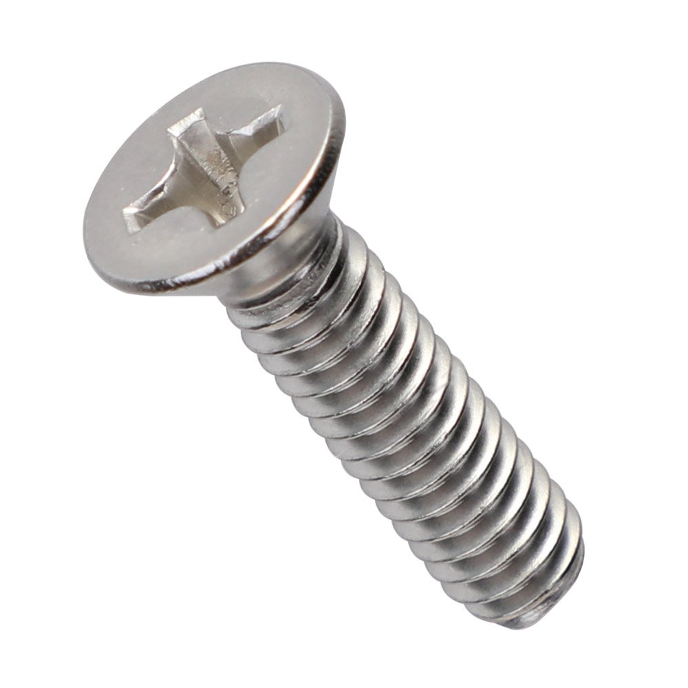 1/420 x 1" Flat Head Machine Screws, Stainless Steel 188