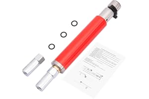 HODFLOP Upgraded Grease Fitting Cleaning Tool [304 Piston Rod], Zerk Fitting Cleaning Tool, Remove Old Dried Grease from Fittings, Pins, Shafts, Bushings, and Joints (Red)
