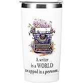 Motivational Writer Gifts Tumbler, 20 oz Stainless Steel Coffee Mug,Travel Cup,Insulated Cup with Lid for Car Office, Inspirational Literary Gifts for Author Novelist Women Men Christmas Birthday
