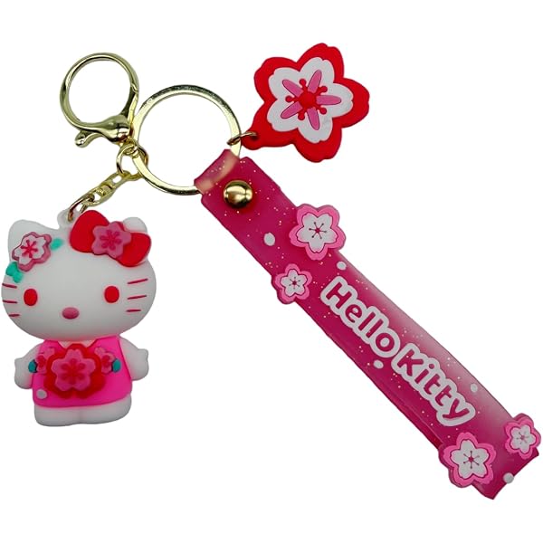 Xerial Cute Kitty Keychain, Cartoon Cat & Kawaii Kitty Charms for