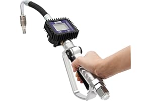 DYRABREST Heavy Duty Air Operated Oil Transfer Pump Digital Petrol Motor Oil Fluid Dispenser Pump Control Valve Meter Nozzle (US Stock)