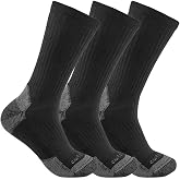Carhartt Men's Midweight Cotton Blend Crew Sock 3 Pack