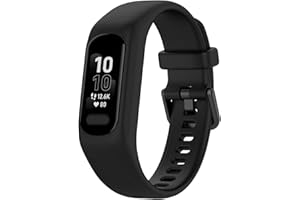 Juaupepo Soft Silicone Bands Compatible with Garmin Vivosmart 5, Rugged Case Band Silicone Sport Replacement Strap Protective Cases/Cover Protector Drop-Proof Shockproof for Women Men