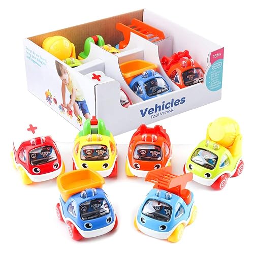 Amy&Benton Toy Cars for Year Old Toddlers Boys Baby Car Toys