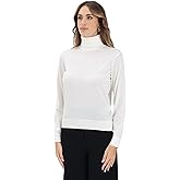 Armani Exchange Womens Knitted Merino Wool Signature Logo Turtleneck Sweater