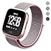 PUGO TOP Fitbit Versa Watch Bands Loop Small Large, Adjustable Closure Wrist Replacement Fitness Sport WristBands Woven Nylon Band Straps For Fitbit Versa Fitness Smart Watch Women Men