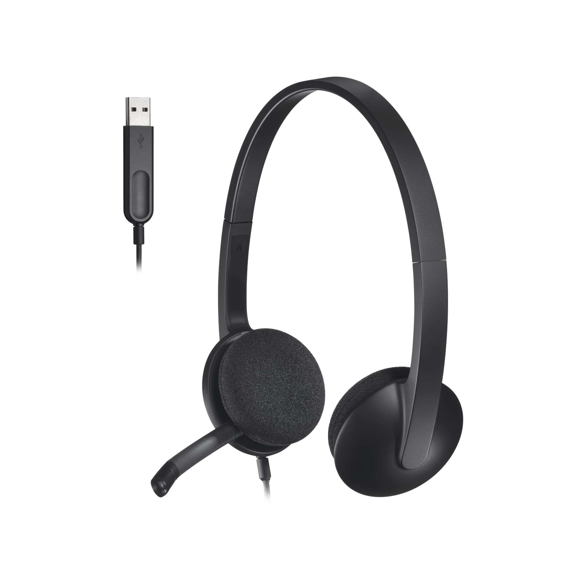 Photo 1 of Logitech USB Headset H340, Stereo, USB Headset for Windows and Mac - Black