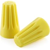 XHF UL Listed 70Pcs Yellow 22-10AWG Wire Connector Nuts, Wire Caps for Quick Connection Max.2#12 w/2#14 w/2#16 Min.2#18