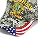 The Hat Depot Military Licensed 3D Embroidered Retired Cap (Digital Camo-Army-Flag)