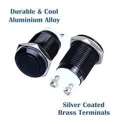 DMWD 2-Pack 16mm Latching Metal Push Button Switch