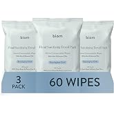 biom Hand Sanitizing Wipes Travel Packs, Eucalyptus Chill, 20ct, 3-Pack | Plastic-free wipes with a plant-based formula, aloe, and glycerin, gentle on skin, sized for travel bags, cars, or carry-ons