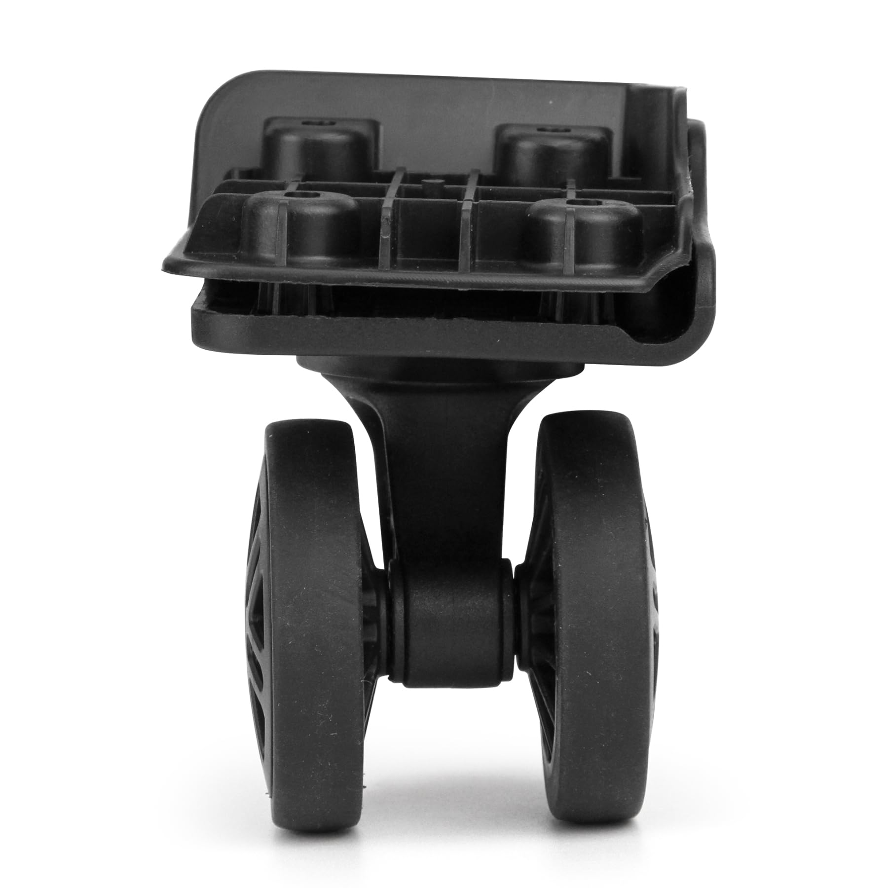 Zoofen Suitcase Wheels Swivel Casters Luggage Wheels Replacement with 4 Screw Holes (W044-B,2 pcs)