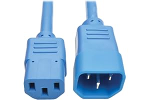 Tripp Lite P004-006-ABL Standard Computer Power Extension Cord, 10A, 18 AWG (IEC-320-C14-IEC-320-C13), Blue, 6'