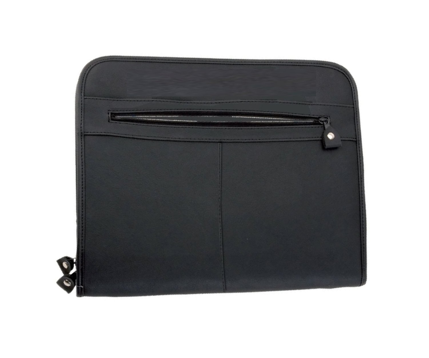 Alassio 30013 Milano Leather A4 Zip Folder – Black