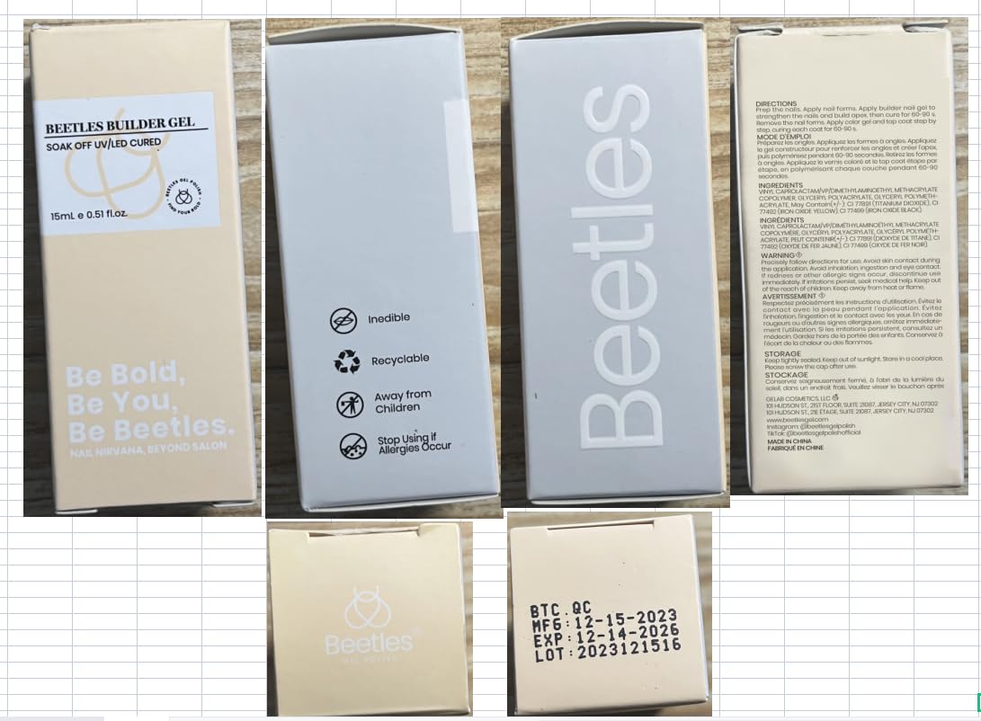 Beetles Builder Gel 7 in 1 Nail Builder Strengthener Gel Clear Color Builder Extension Nail Gel for Holiday Nail Art Design for Girls - Image 8