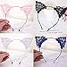 GenMo 4 Pack Lace Cat Ear Headbands for Women Gril Birthday Halloween Cosplay Party