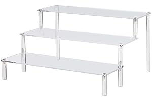 BYCY Clear Acrylic Display Stand, 3 Tier Desserts Holder, Cupcake Display Risers, Organizer and Decoration