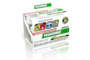 PEGATANKE - Transparent 2 Part Epoxy Resin | Professional Cold Weld Adhesive | High Strength Metal Glue for Fuel Tanks | General Repair & Plastic | High Temperature Epoxy for Welding Bonds (1.08 oz)