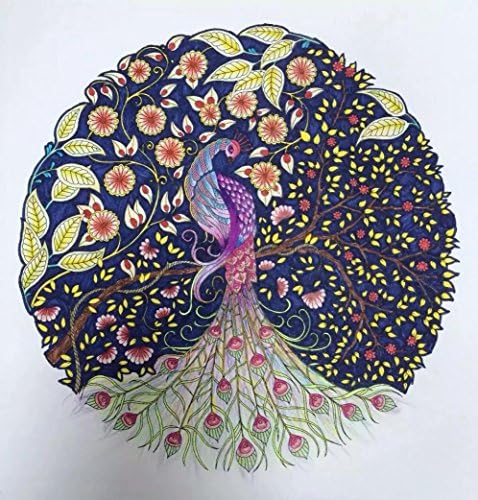Spritumn DIY 5D Diamond Painting Kits, Rhinestone Pasted Round Cross Stitch for Home Wall Decoration Gifts,Beautiful Peacock on The Branch (C)