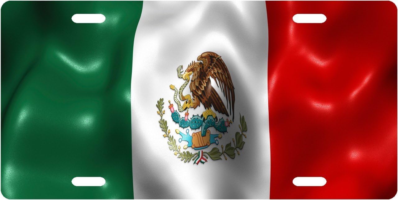 Mexican Flag Custom License Plate Novelty Tag from Redeye