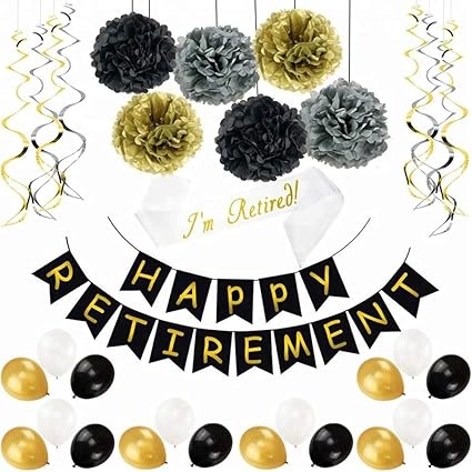 Amazon Com Classic Retirement Decorations And Party Supplies