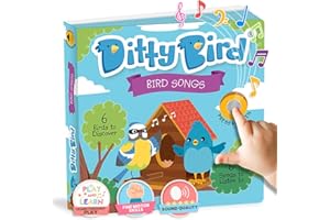 Ditty Bird Book for Toddlers Bird Edition | Realistic Bird Sound Book | Interactive Pigeon Board Books for Toddlers 1-3 | Sensory, Musical Books for Bird Lovers | Sturdy Nursery Rhyme Toys for Baby