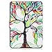 OMOTON Kindle Paperwhite Case Cover - The Thinnest Lightest PU Leather Smart Cover Kindle Paperwhite fits All Paperwhite Generations Prior to 2018 (Will not fit All New Paperwhite 10th Gen),Love Tree