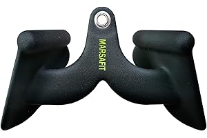 MARSAFIT Home Gym Fitness Rowing T-bar V-bar Pulley Cable Machine Attachment, Bicep Curl Tricep Lat pulldown Bar Back Strength Training Handle Grips Lat Pull Down Bar for Seat Row Workout