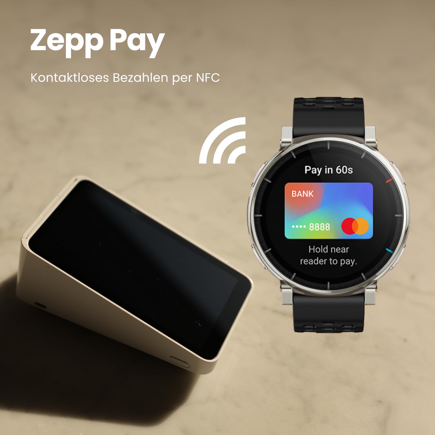 Amazfit Active 3 Premium 45mm GPS Lauf-Smartwatch, 1,32" AMOLED Saphir-Display, 12 Tage Akku, 4GB, NFC, Offline-Karten, 170+ Trainingsmodi, 5 ATM, Herzfrequenz- & Fitness-Tracker für Android & iPhone 7
