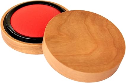 Amazon Hacoa 木地職人が仕上げた朱肉 木製蓋のインクパッド 50 Cherry 朱肉 スタンプ台 文房具 オフィス用品