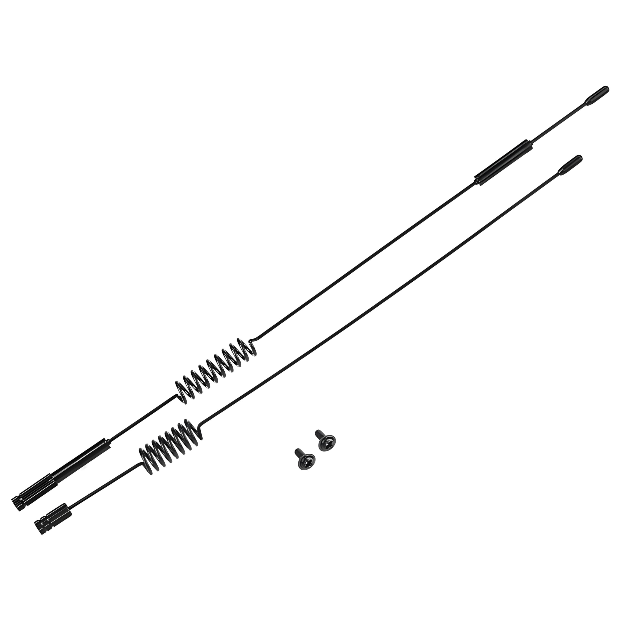 2Pcs RC Antenna, Black Metal Decoration Accessory Parts Simulation Antenna Available for Traxxas T RX-4 RC Crawler Car