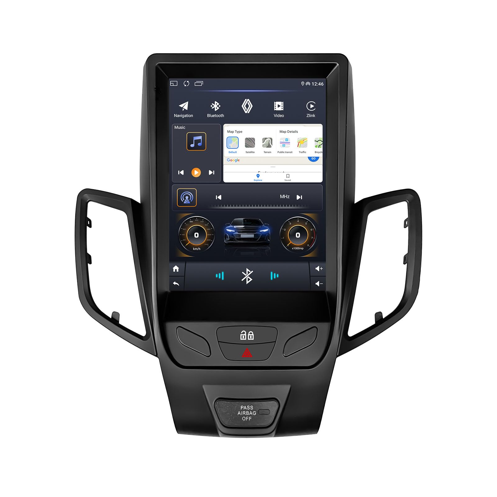 Photo 1 of 9.7 inch IPS Touchscreen Car Stereo, Android Auto Navigation, GPS Radio, Media Player for Ford Fiesta 2009-2020 (6+128G)