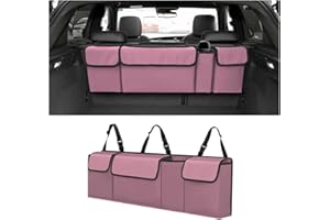 XINLIYA Car Trunk Organizer, Auto Waterproof Sturdy Backseat Hanging Large Storage Collapsible Cargo Bag with Anti-Slip Adjus