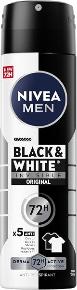 NIVEA MEN Invisible for Black & White Original Deodorant 150 ml Aerosol