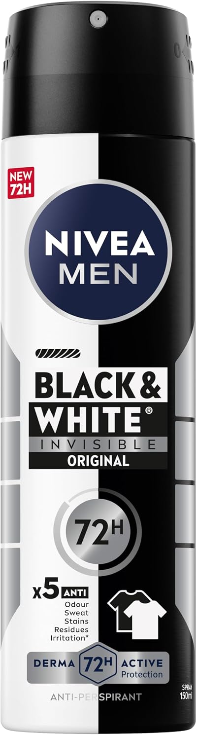 NIVEA MEN Invisible for Black & White Original Deodorant 150 ml Aerosol
