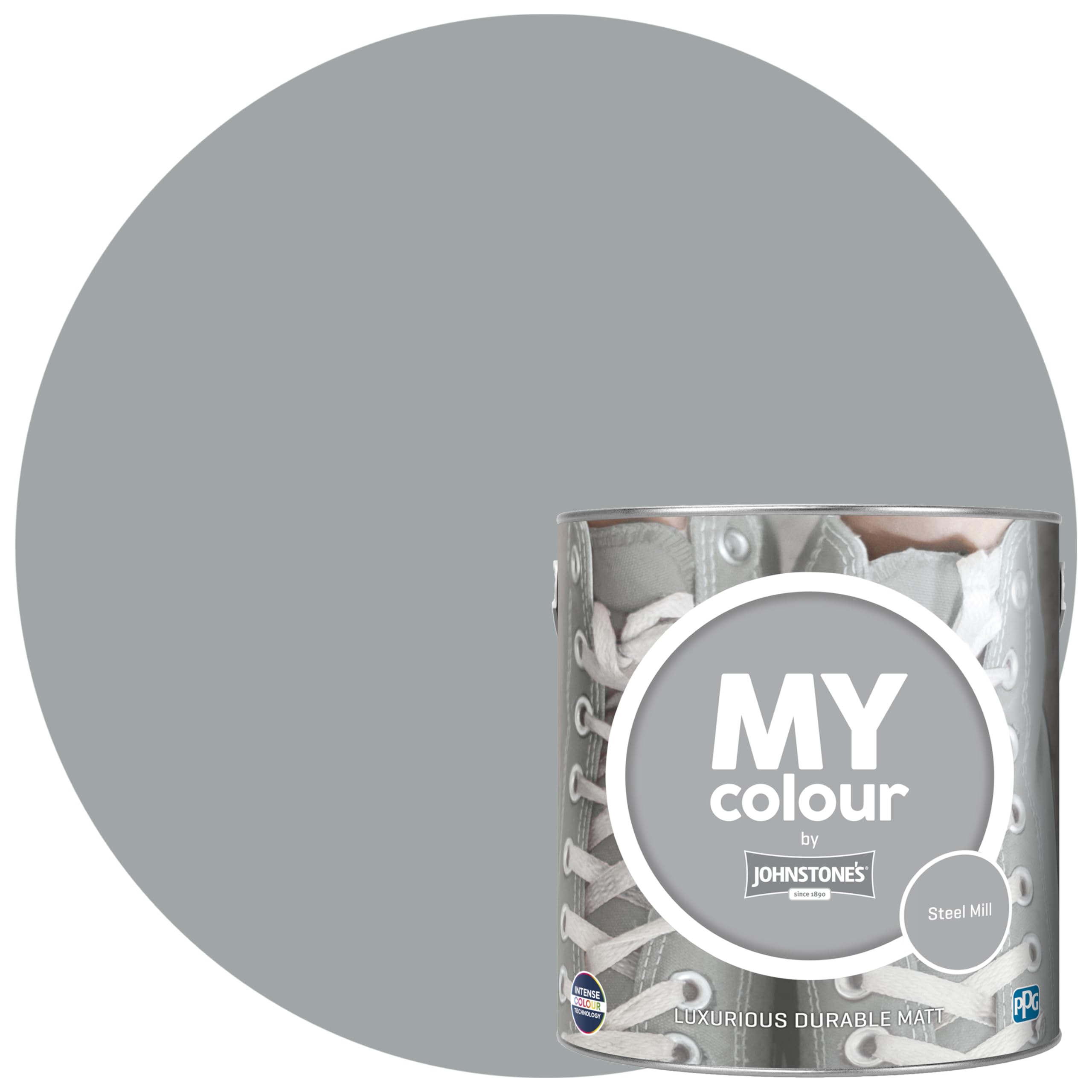 MY colour by Johnstone's - Luxurious Durable Matt - Steel Mill - Colour Intense Technology - 2.5L