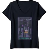 Women's Minecraft Enderman Tarot V-Neck T-Shirt