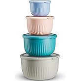 Table Concept Food Storage Containers, Plastic Bowls with Lids Set, Mixing Bowls, Food Prep Containers, Meal Prep Container, 8 Piece Set