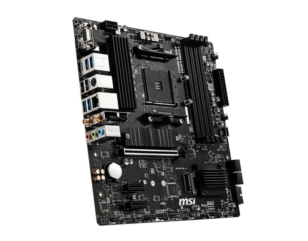 MSI B550M PRO-VDH WiFi ProSeries Motherboard (AMD Ryzen 5000, AM4, DDR4, PCIe 4.0, SATA 6Gb/s, M.2, USB 3.2 Gen 1, Wi-Fi, Bluetooth, D-SUB/HDMI/DP, Micro-ATX)