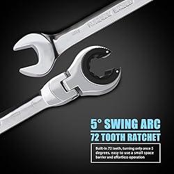 LOSCHEN1PCS 8mm Open Flex-Head Ratcheting